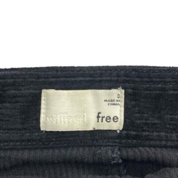 Aritzia Wilfred Free Ellie Corduroy Zip Pencil Skirt 0 Black - Picture 4 of 5